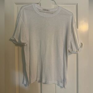We The Free Free People White Short Sleeve Tee Shirt